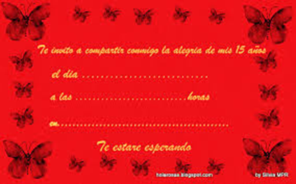 Invitaciones de 15 Años Roja